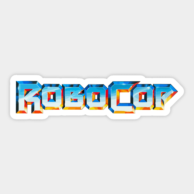 Cop Robot Sticker by JamesCMarshall